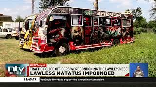 Two rogue matatus notorious for traffic violations impounded by NTSA