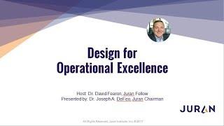 Design for Operational Excellence