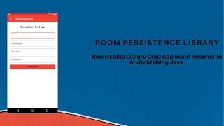 Room Sqlite Library Crud App Insert Records Part 2