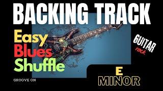 Easy Blues Shuffle Guitar Backing Track in E Minor