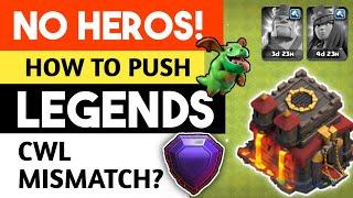 Easiest Army To Reach Legend TH10 | TH10 Trophy Pushing Army Without Heros!