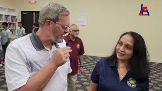 Rick Stopfer, Irving City Mayor speaking to media at Back to School Backpackdrive by AasthaCharities