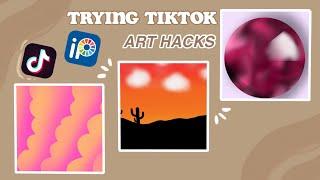 Trying Tiktok Art Hacks | lbispaint X