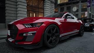 UE5 Ford Mustang GT500 - Real time walkthrough City Sample with LUMEN