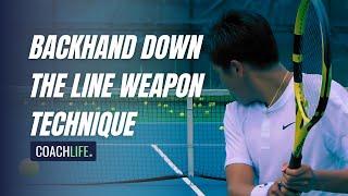 Backhand Down the Line Weapon Technique with Tiafoe's Junior Coach