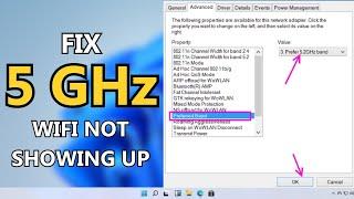 Fix 5GHz WiFi Not Showing Up In Windows 11/10 | How to Enable 5GHz WiFi on Windows 10 or 11 (2023)