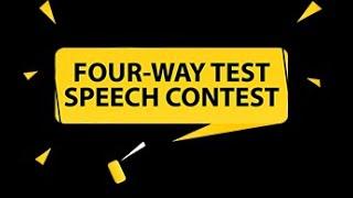 Rotary District 5500 4 Way Test Speech Contest