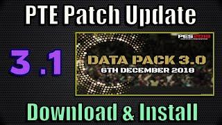 PES 2019 PTE Patch 3.1 Update (Data Pack 3.0) | install on PC