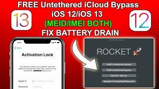 Free Untethered iCloudBypass MEID/IMEI iOS14.1/iOS13/13.7/12.4.8 Fix Battery Drain After Bypass