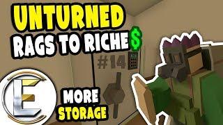 MORE STORAGE | Unturned Rags to Riches #14 - Making money in a new home (Roleplay)