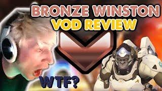 xQc Reviews Bronze Winston Gameplay | w/ Chat | xQc Vod Review #1