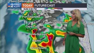 Afternoon showers and storms expected Sunday