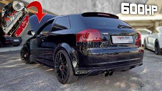 8000+rpm Audi S3 8P by VA.MA (600HP) *SLEEPER* |  DYNO Pulls, Accelerations & More!