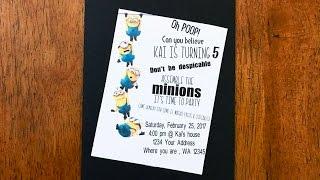 DIY Minion Birthday Party Invitation | Cricut Design Space