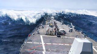 Life Inside Massive US Destroyer in Middle of Rough Sea