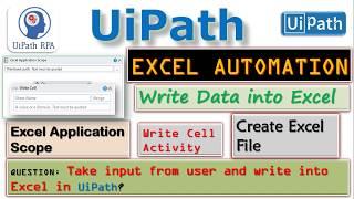 Write Cell Activity UiPath | Write Data to Excel File UiPath
