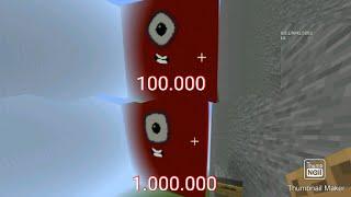 Numberblocks in minecraft: 1, 10, 100, 1.000, 10.000, 100.000 and 1.000.000