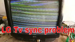 how to repair lg crt tv sync problem | lg tv screen problems vertical lines | lg tv screen problem