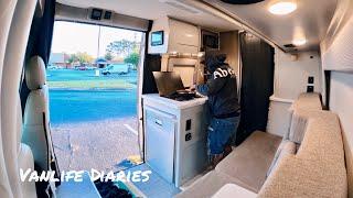 Living In My Van|A Rainy Day In My Life On The Road|Steak For Dinner|Ep.93