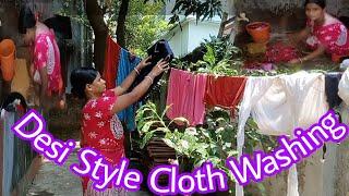 Desi style cloth washing //How I clean my cloth with desi style 