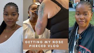 SPONTANEOUS MINI VLOG| GETTING MY NOSE PIERCED FOR THE FIRST TIME :) | SAMANTHA KASH