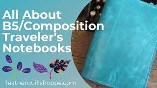 B5 Composition Size Traveler's Notebooks Journaling, Memory Keeping, Watercolor and More!