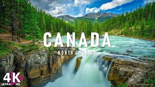 FLYING OVER CANADA (4K UHD) Amazing Beautiful Nature Scenery With Relaxing Music - 4K VIDEO ULTRA HD