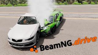 НЕУДАЧНО ПОШАШКОВАЛИ! ПРОФЕССИОНАЛ ЗА РУЛЁМ  - [BeamNG.drive]