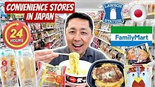 Eating Only Japanese Convenience Store Food For 24 Hours!  Lawson and Family Mart