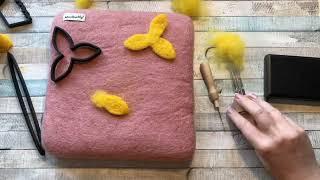 Daffodil needle felt project