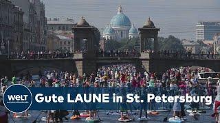 STANDUP-PADDLING IN ST. PETERSBURG: Lebensfreude trotz heftiger Corona-Pandemie