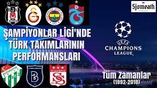 Performances of Turkish Teams in the UEFA Champions League - All Times (1992-2018)