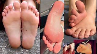 Cute and soft feet lifestyle girls  fashion Barefoot women