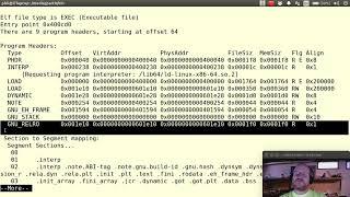 Pentester Academy Linux Forensics course malware part7 more fun with readelf