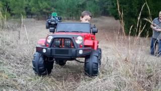 Trail Riding! Power Wheel Ride On Jeep Wrangler, Polaris, Arctic Cat! Outdoor Activities For Kids