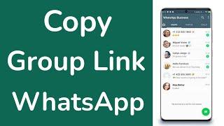 How to Copy WhatsApp Group Link?