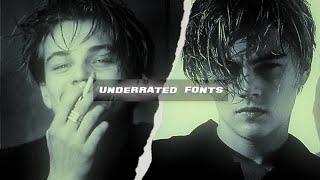 Underrated editing fonts | part #1
