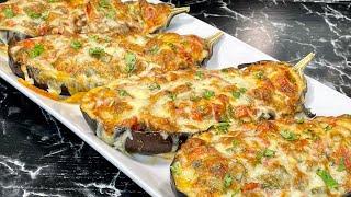 GRATIN STUFFED EGGPLANTS VEGETARIAN RECIPE WITH SUBTITLES