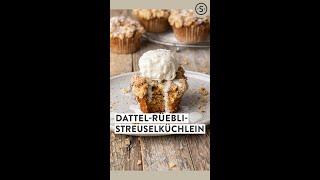 Dattel-Rüebli-Streuselküchlein – Rezept von Streusel