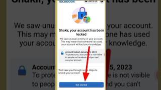 your account has been locked unlock Facebook problem solution