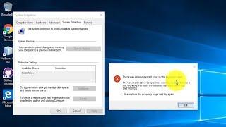 How to FIX Windows 10 System restore point creating error (0x81000202, 0x81000203)
