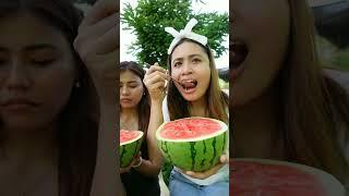 Eating fresh yummy watermelon #mukbang #freshfruits #freshfruitsasmr #watermelon