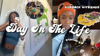 Vlog: Day In The Day || trying new things , goat yoga , kickback ,friends +more