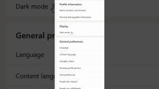 How to switch into Dark Mode on Linkedin #shorts #linkedin #linkedindarkmode