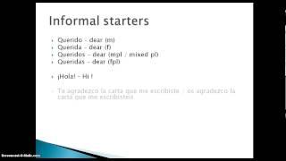 Spanish letter writing formal and informal forms