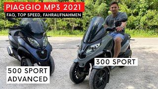 2021 Piaggio MP3 300 Sport & MP3 500 Sport Advanced | FAQ and Top Speed