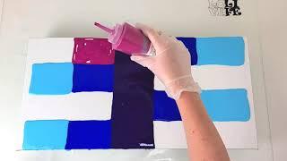 Easy acrylic pouring SWIPE technique - Beautiful results - Great technique for beginners!