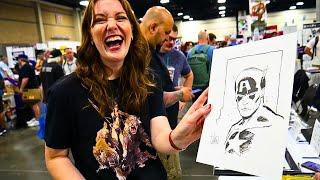 Buying Original Art for our Personal Collection at Heroes Con!