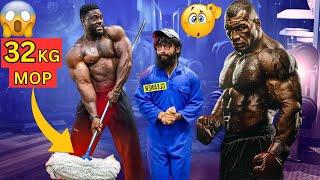 ELITE Powerlifter ANATOLY Use 32kg Mop in a GYM  | Pretended to be a CLEANER #2