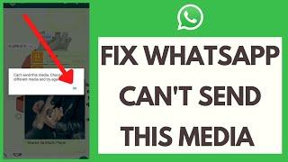 Fix WhatsApp Can't Send This Media, Choose a Different Media and Try Again